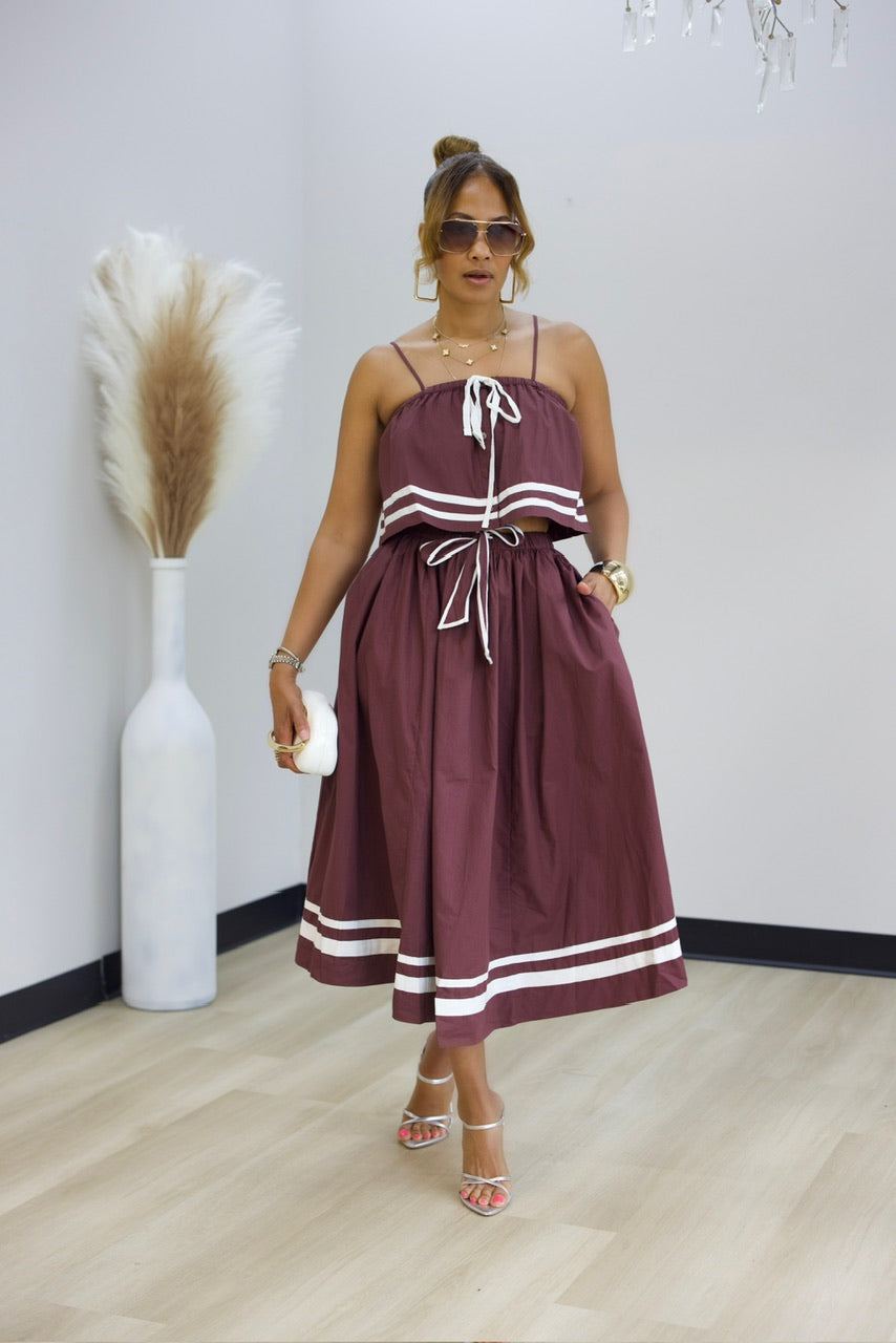 Bailey Bow Skirt Set - Brown (12)
