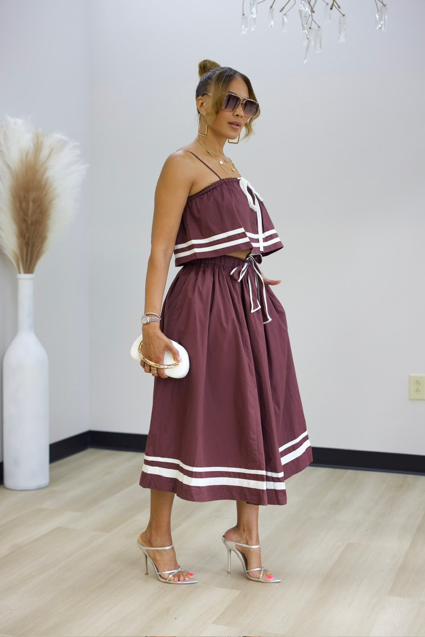 Bailey Bow Skirt Set - Brown (12)