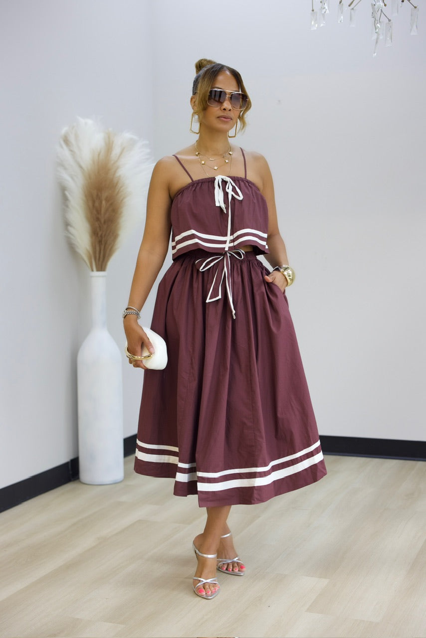 Bailey Bow Skirt Set - Brown (12)