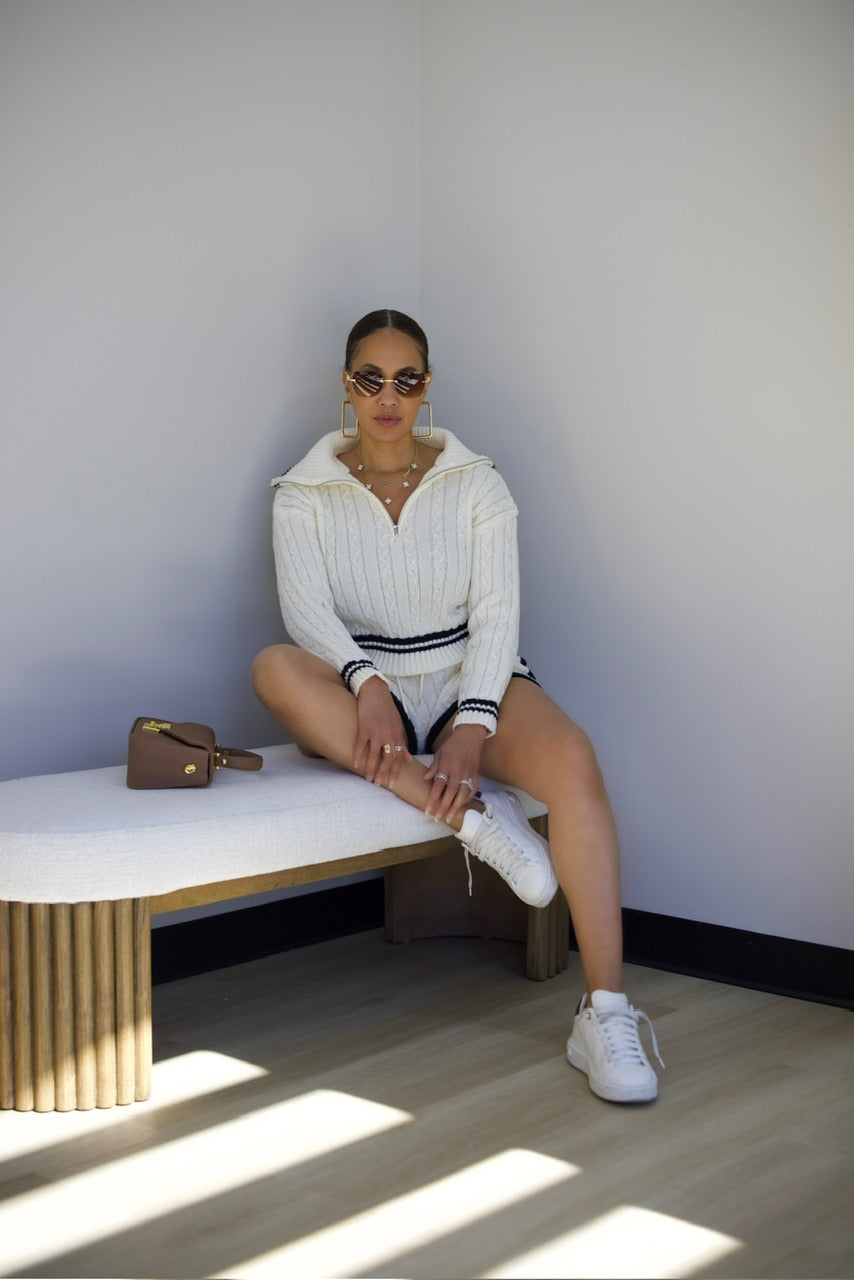 On Campus Short Set - Cream (F)