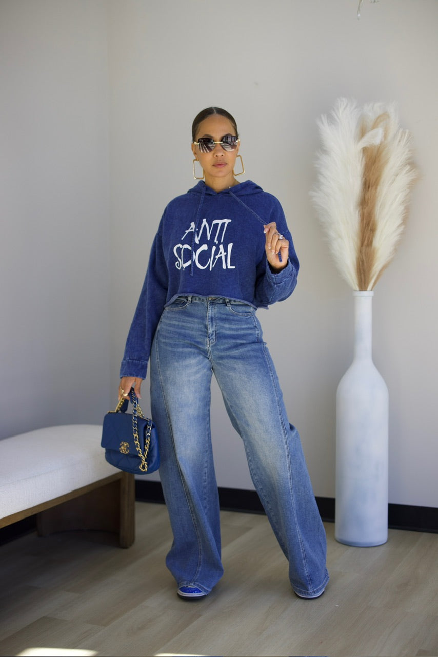 Anti Social Sweatshirt - Blue (32)