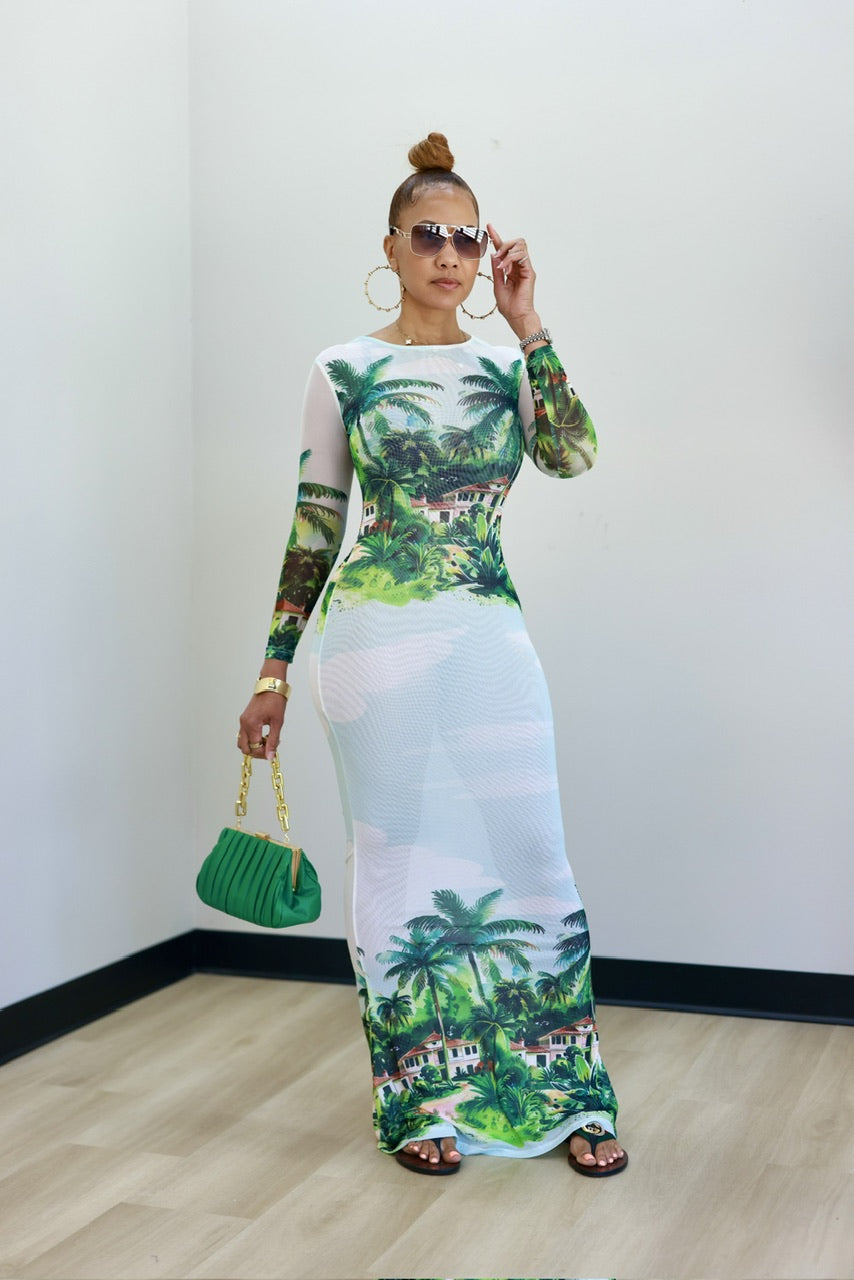 Rain Forest Maxi Dress - Green (34)