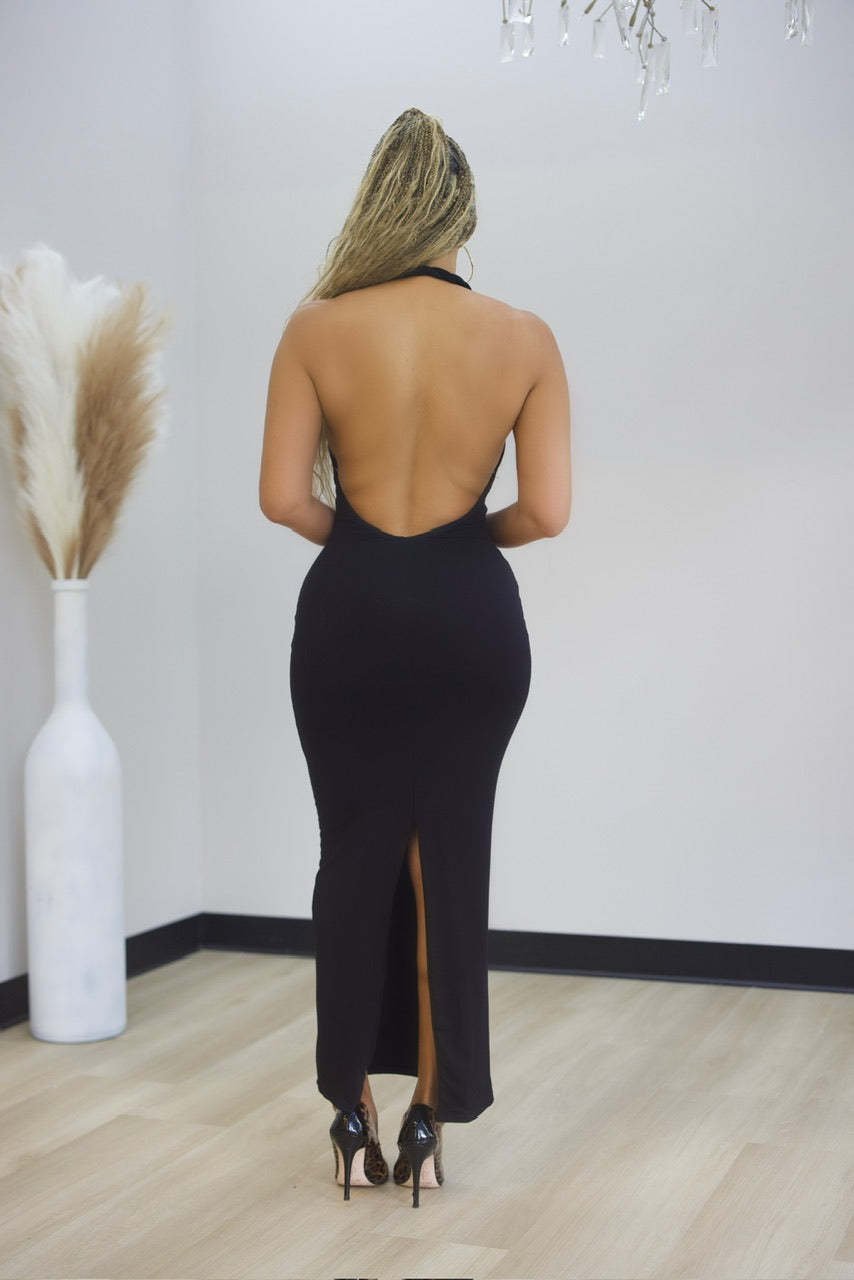 Wendi Halter Dress - Black (22)