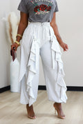 Gigi Ruffle Pants - Grey