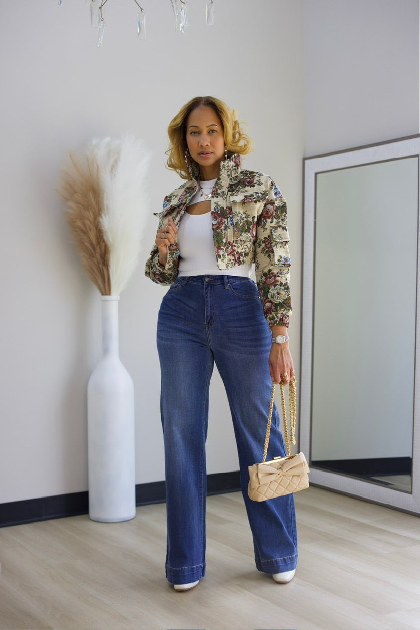 Leif Crop Jacket - Cream