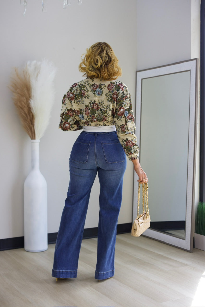 Leif Crop Jacket - Cream