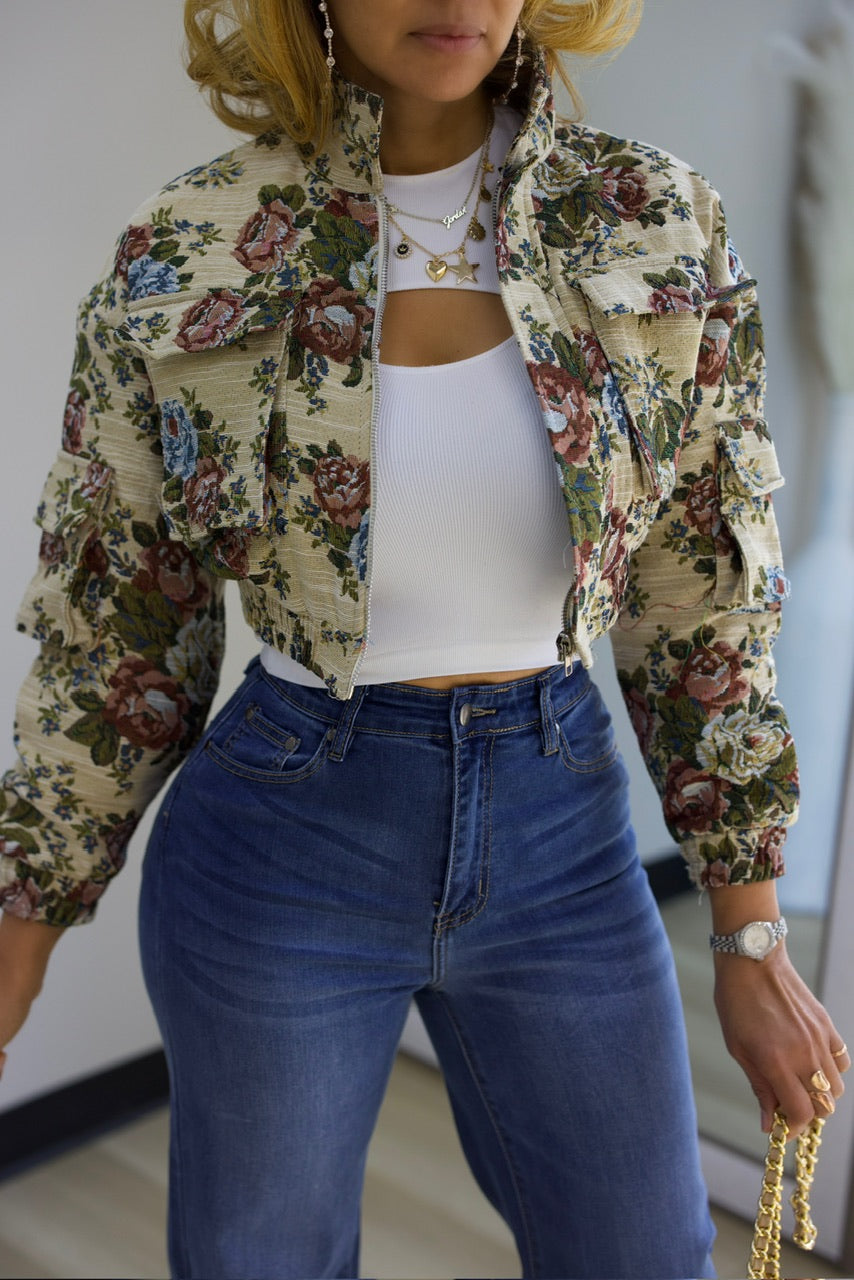Leif Crop Jacket - Cream
