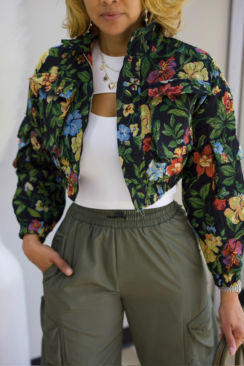 Leif Crop Jacket - Black