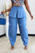 Tessa Pleated Pants - Blue