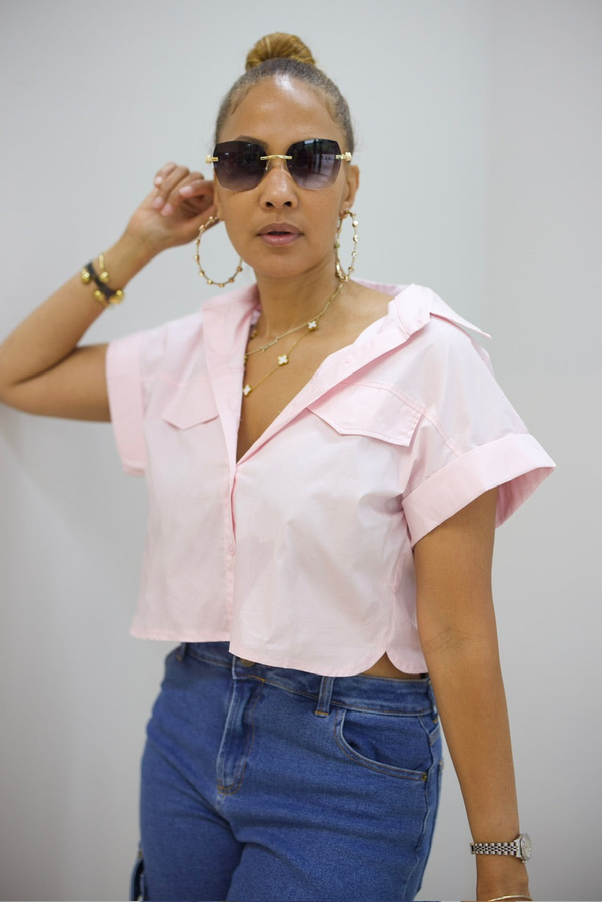 Alysa Crop Shirt - Pink (36)