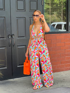 The Tropics Jumpsuit - Orange (S6)