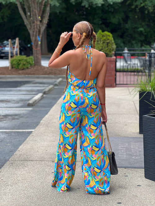 The Tropics Jumpsuit - Blue (001)