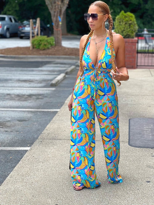 The Tropics Jumpsuit - Blue (001)