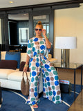 Abstract Art Pant Set - Polka Dot