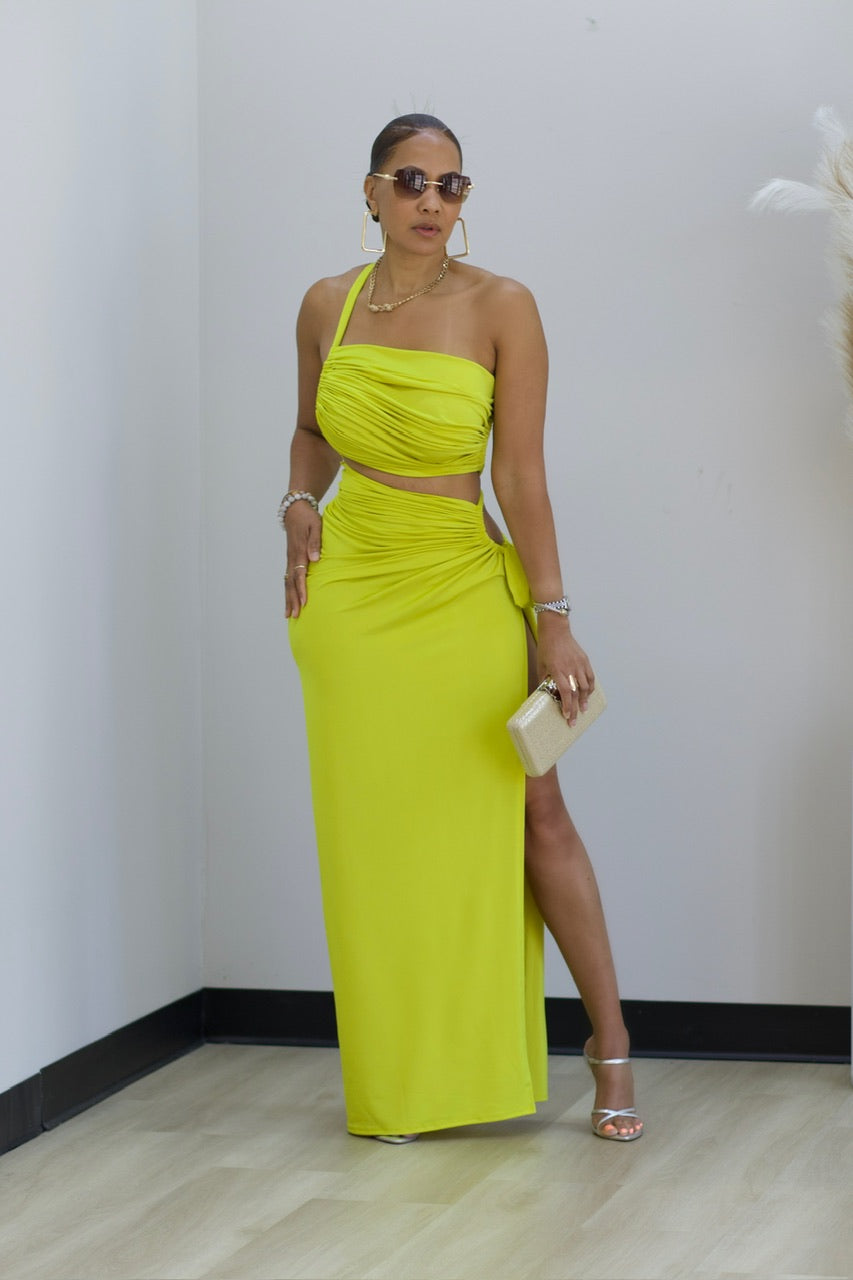 Amari Maxi Dress - Lime (31)