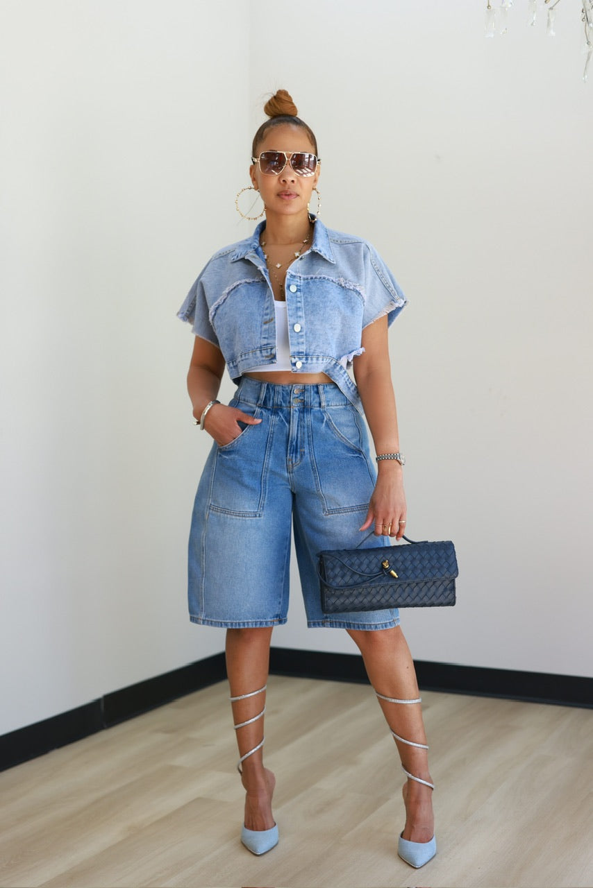 Euclid Denim Vest - Blue (F)
