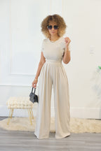 Jet Set Pant Set - Cream (002)