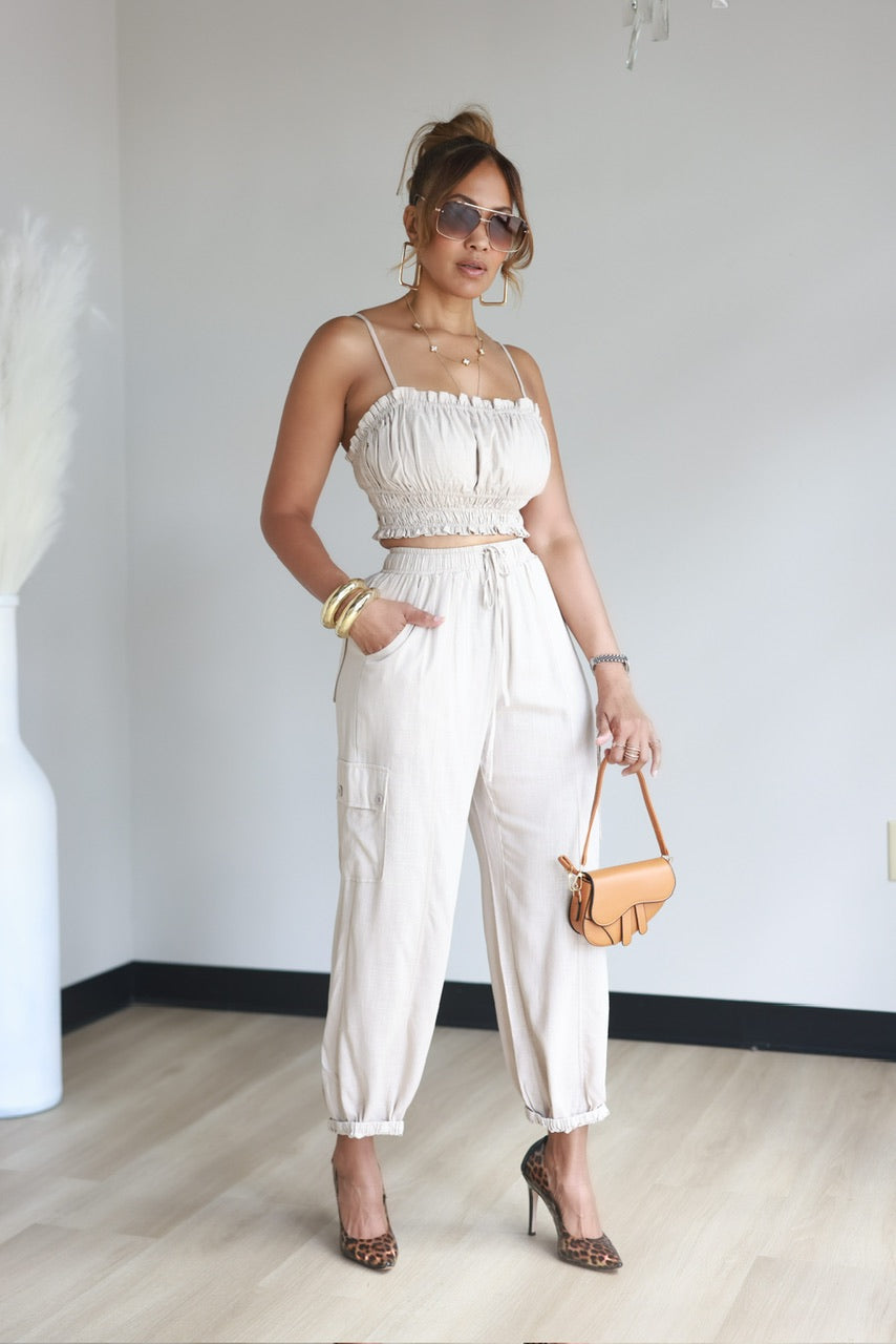 Mylie Pant Set - Oatmeal