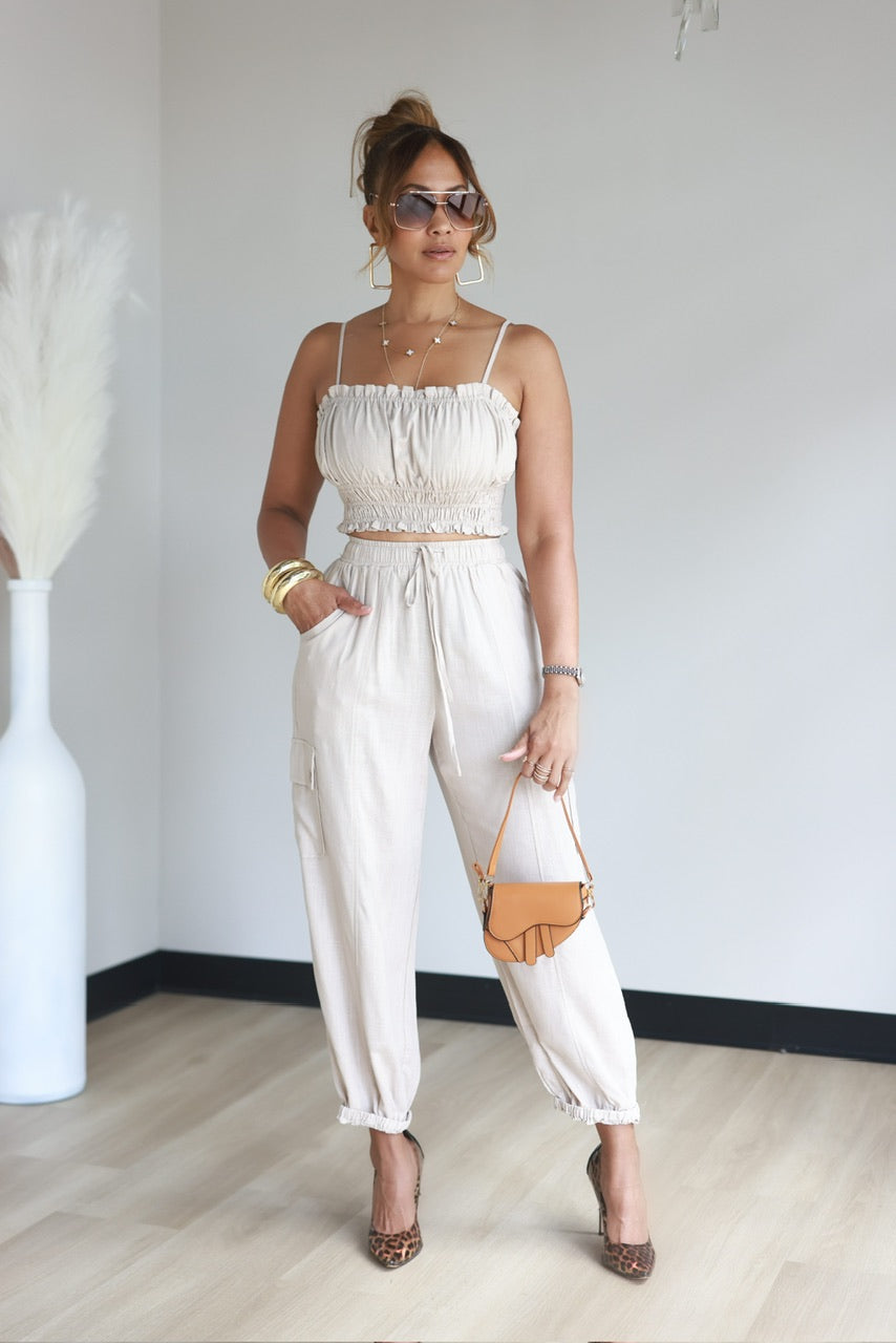 Mylie Pant Set - Oatmeal