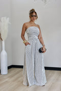 Alexia Jumpsuit - White Stripe (F)