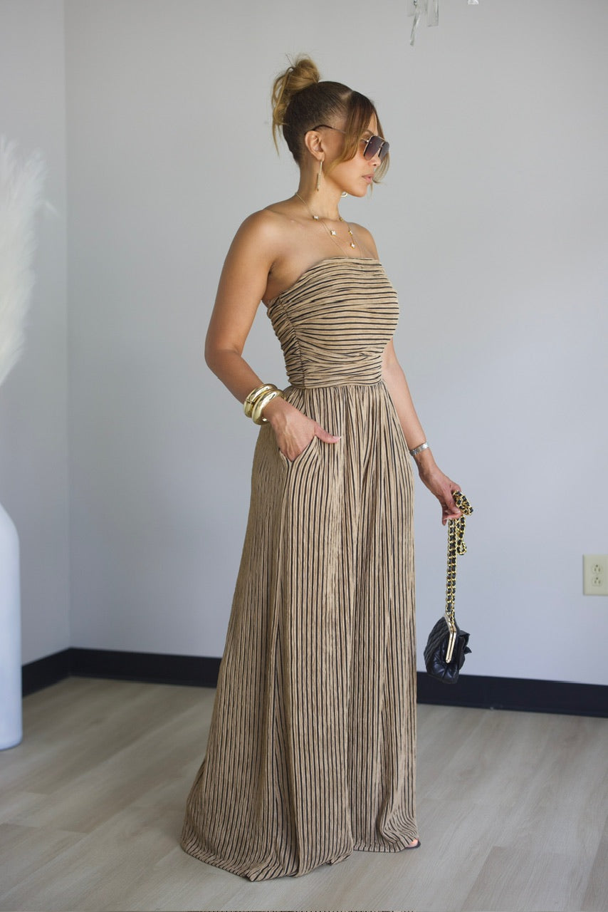 Alexia Jumpsuit - Brown Stripe (37)