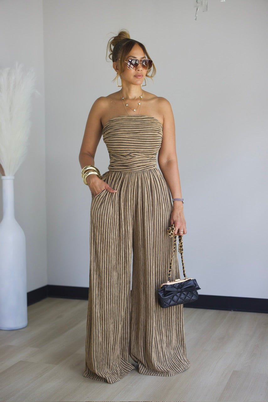 Alexia Jumpsuit - Brown Stripe (37)