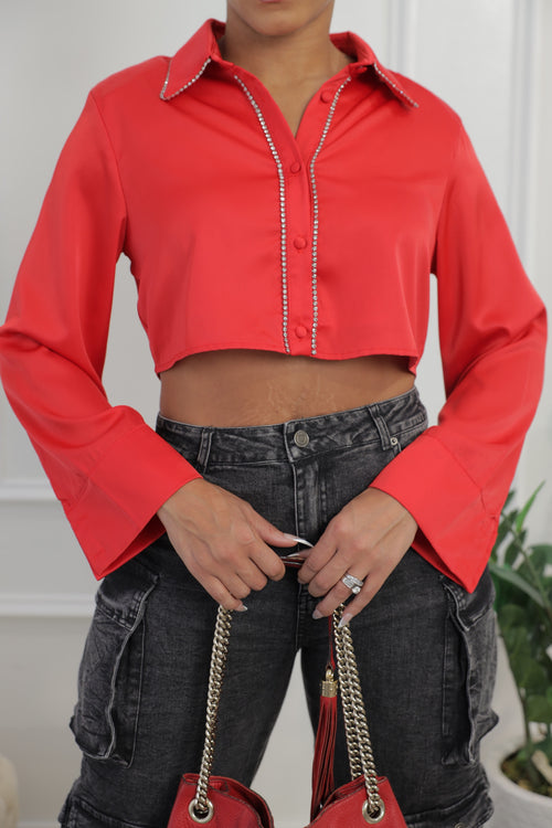 Paint the Town Red Blouse (013)