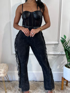 Fringe Below Pants - Black (025)