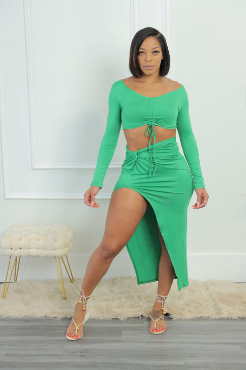 Beach Party Skirt Set - Green (S10)