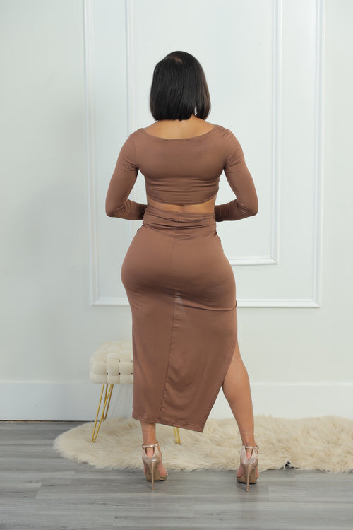 Beach Party Skirt Set - Brown (S10)