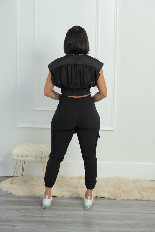 Sierra Sheer Blouse - Black (019)