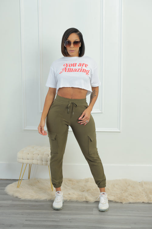 Jump Off Cargo Pants - Olive (001)