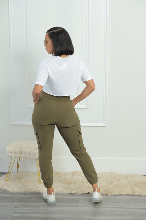 Jump Off Cargo Pants - Olive (001)