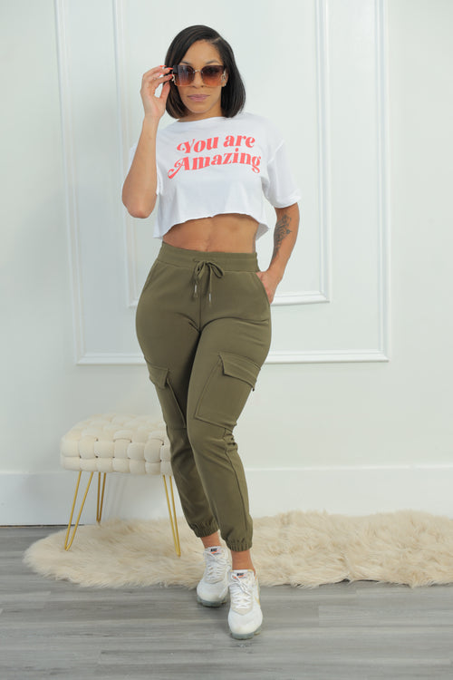 Jump Off Cargo Pants - Olive (001)