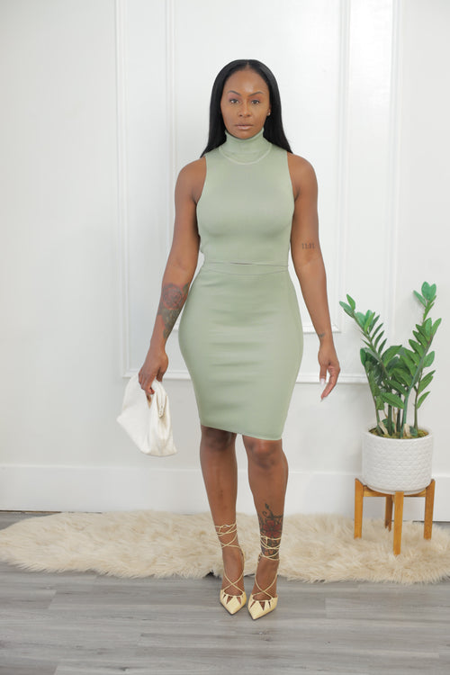 Aliyah Skirt Set - Sage (001)