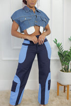 Blocked & Blue Pants (017)