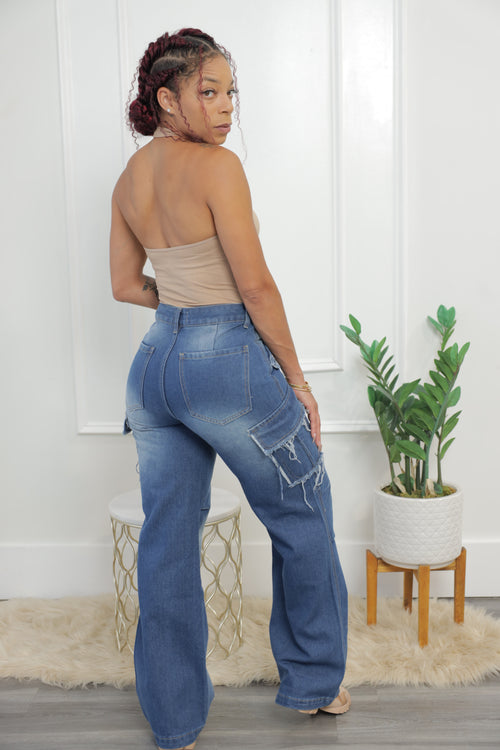 Zipped Halter Bodysuit- Nude (002)