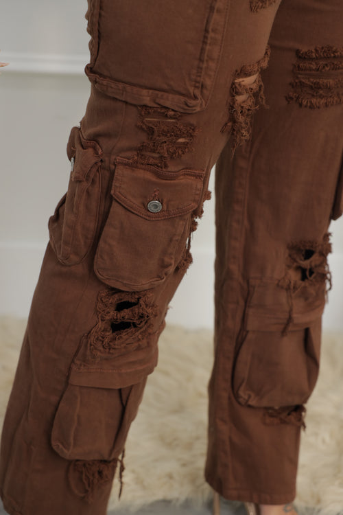 The Drip Cargo Jeans - Chocolate (032)