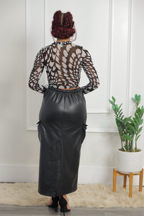 Matrix Cargo Skirt - Black (007)