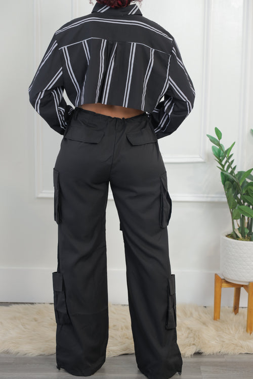 Jaxon Cargo Pants - Black (017)