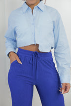 Blanx Crop Shirt - Blue (027)