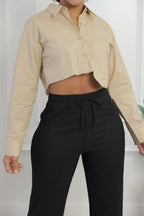 Blanx Crop Shirt - Nude (027)