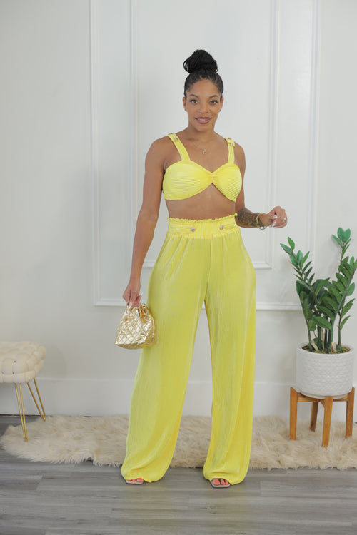 Ibiza Pant Set - Yellow (F1)