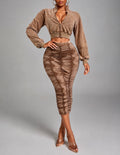 Rayven Skirt Set - Brown